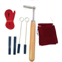 Professional Piano Tuning Kit Portable Piano Tuner Tuner with Tuning Hammer and Silence Kit for All Upright and Grand Pianos