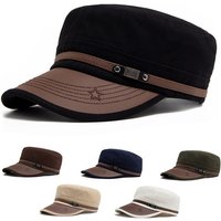 Fashion Y2K Autumn Casual Cadet Hat Vintage Flat Top Cotton Visor Cap Fashion Adult Dad Hat Unisex Baseball Cap