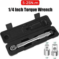 5-25N.m Micrometer Car Motorbike Disassembly Tool Professional Adjustable Torque Wrench 1/4'' Drive Spanner Hand Tool