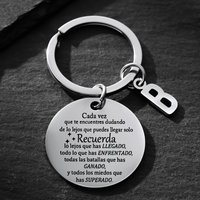 Elegant Stainless Steel Inspirational Pendant Keychain Unisex Accessory Perfect for Bags Cars Ideal Gift