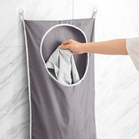 Hanging Bathroom Laundry Basket Storage Bag Foldable Organizer Wall Mounted Dirty Clothes Storage Bag Bathroom Accessories