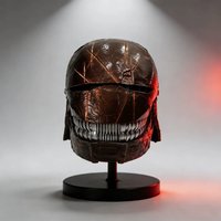 Star Wars Waiter Metal Helmet Mask Battle Scarred Collectible Cosplay Prop For Adult Halloween Costume Display Decoration gift