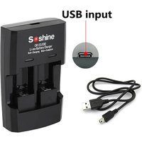 14250 CR123/CR2 15266 Lithium Battery USB Charger Battery Charger Dual Charger