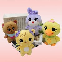 25cm Pink Character Plush Doll BORN PINK Official Plushies Jennie Lisa Rose Jisoo Kawaii Stuffed Animals