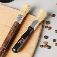 Coffee Brush Grinder Cleaning Brush Natural Bristles Wooden Handle Barista Tool Coffee Machine Accessories