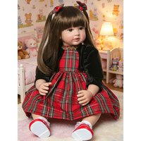 Rebirth doll 20 inch girl 3D high color skin vinyl fabric, with baby doll accessories multi-color set, suitable for children aged 3 and above