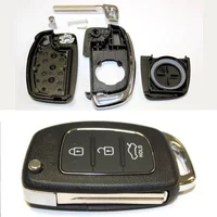1pc 3 Button Flip Key Case Car Key Shell Case 3 Button Case for Hyundai I10 I20 I40 IX35 Santa Fe Remote Fob RFC Car Accessories