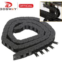 3DSWAY 3D Printer Parts Bridge Cable Chain 10x11mm Wire Transmission Carrier Plastic Drag Towline Black Nylon Cable For 3D Print