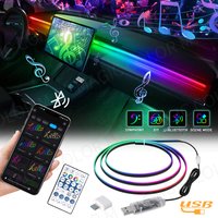 Vgetting-Lumières ambiantes LED universelles 2 en 1 pour voiture, déconnexion RVB, lampe escales, USB, distance pour placements, modèle 3, Y, S, X, 1 ", 140/55"