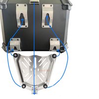 28-100L Universal Motorcycle Tail Top Box Rear Luggage Case Base Plate Bracket Helmet Trunk Quick Release Shelf Holder