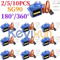 2/5/10 PCS SG90 9G Micro Servo Motor Control for RC Robot Arm Servomotor Toy Airplane Helicopter Aircraft Models 180°/360°