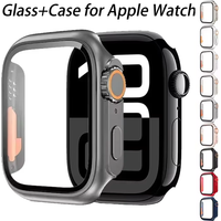 PC Case for Apple Watch Case 46mm 45mm 44mm 42mm 41mm 40mm Upgrade To Ultra 3 49mm Glass Film Cover iWatch 11 10 9 8 7 6 SE 5 4