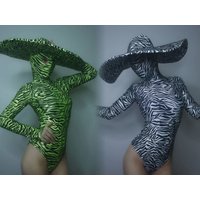 Sexy V Neck Perspective Mesh StripedCrysatals Bodysuit Women Singer StagePerformance Costume Luxurious GemstonesPearls Dress