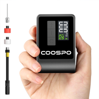 COOSPO Portable Air Pump 120PSI Mini Electric Digital Inflator 500mAh MTB Road Bike Accessories for Bike Schrader Presta Tires