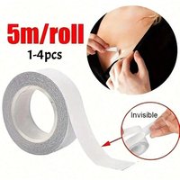 1-4pcs Invisible Anti Glare Tape Double Side Clothes Secret Sticker Multifunction Chest Safety Fixing Patch for Shoulder Collar