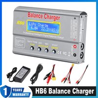 2025 HB6 Balance Charger 80W for Lipo NiMh Li-ion Ni-Cd Battery Digital RC Charger Discharger IMAX B6 Smart Battery Charger