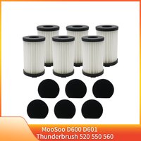Filters for MooSoo D600 D601 Ariete Electric Broom Handy Force 2761 2759 RBT, Cecotec Conga Thunderbrush 520 550 560 Cleaner