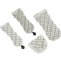 1PC Waterproof White Golf Headcovers PU Leather Golf Head Covers Magnetic Closure Golf Covers with Metal Rivet Design Universal