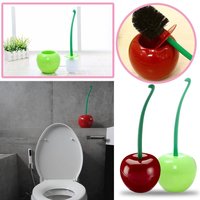 Cherry Toilet Brush And Holder Set With Long Handle Bathroom Toilet Deep Cleansing Scrubber Bathroom Cleaning Set