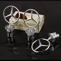 Car Front Bonnet Chrome Mark Engine Hood Emblem Accessories For Mercedes Benz AMG W204 W205 W203 W211 W212 W213 W201 W210 W124