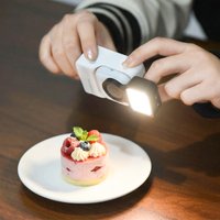 Mini Fill Light for Insta360 GO Ultra Magnetic Camera Light with 4 Color Temperatures Stepless Dimming for Outdoor Vlog Shooting