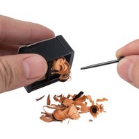 2Pcs Mini Double Hole Pencil Sharpener Plastic 2-Size Eyebrow Pencil Sharpener Makeup Pen Eyeliner Pencil