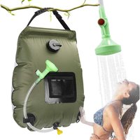 Solar Shower Bag, 5Gal(20L) Portable Solar Heating Camping Shower Bag for Outdoor Traveling/Climbing/Hiking/Beach/Swimming
