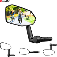 EasyDo Bicycle Mirror Rotatable Handlebar End Bike Rearview Mirror Durable Wide Angle Adjustable Reflector for MTB Road E Bike