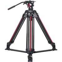 miliboo MTT605A Video Camera Tripod Fast Adjustable Heavy Duty Proffesional Tripod With Fluid Head Ball Base 165cm Load 15KG