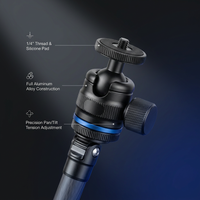 Professional Snail Tripod Head, Full Aluminum Alloy Structure, 360° Adjustable Universal Ball Head for DSLR, Mirrorless Camera &