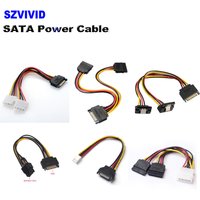 SATA Male To 2 Female Power Lead Connector Wire SATA Adapter Cable Splitter SATA 4 Pin 8 Pin 15 pin Power Cable HDD Hard Disk