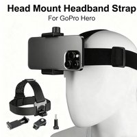 Head Mount Headband Strap Mobile Phone Holder Kit For GoPro Hero 13 12 11 10 9 8 7 AKASO SJCAM DJI Action Camera