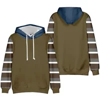 Creepypasta Ticci Toby Cosplay Hoodie mit gestreiften Ärmeln, 3D-Druck, Pullover, Unisex, Halloween-Party-Kostüm, Streetwear, Sportbekleidung