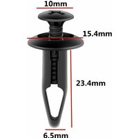 20Pcs For 6.5m Hole OE: N803946S 1007932 Auto Bumper Fastener Rivet Clips Car Fender Liner Mudguard Retainer Clip B59