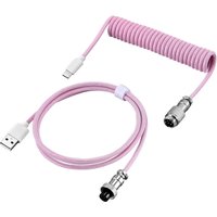 Protable Mechanical Keyboard Coiled Cable Detachable USB C Aviator Connector Coiling Cable Computer Gaming Keyboard Accessories