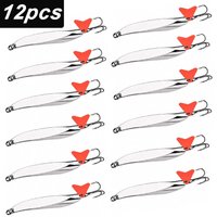 12/10pcs Metal Spinner Spoon Lures 60g 40g-7gTrout Fishing Lure Hard Sequins Paillette Artificial Bait Spinnerbait Fish Tools
