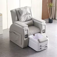 Gray Pedicure Armchair Foot Massage Sofa Manicure Nail Sofa Mesa De Stand Beauty Couch Spa Cadeira De Manicure Salon Chair