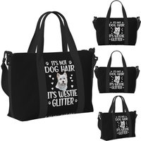 Westie Dog West Highland White Terrier Beach Travel Bag Large Capacity Tote Bag for Gym Sport Women Shopping Duffle Shoulder Bag