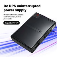 DC1018L UPS 18650 Replaceable Battery Backup Uninterruptible Power Supply 5V 9V 12V Output 220V EU Plug for Router Wifi Modem