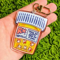 Teeth Pills Shaker Keychain!