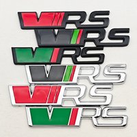 3D Metal Logo VRS Emblem Letters Sticker Car Front Grille Rear Trunk Badge for Skoda VRS Car Accessories