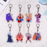 1/12Pcs Disney Hercules Hades Keychain Acrylic Keyrings Bag Charms Cute Backpack Pendant Funny Prop Decoration Friends Gifts