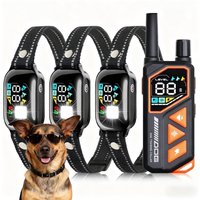 Collier anti-aboiement automatique 2-en-1 pour chiens de 10 à 120 lb, collier électrique étanche IPX7, NOUVEAU collier d'entraînement pour chiens avec IA pour 1/2/3 chiens