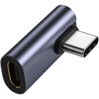 USB C Adapter 90 Degree Low Profile Type C Male to Female Extender Support USB C 3.1 Data Transfer
