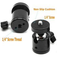 1/4" Mini Ball Head 360° Swivel Screw Mount Adapter for DSLR Camera Tripod LED Light Camcorder Bracket Stand