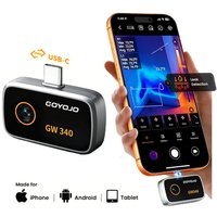 GW340 Thermal Camera for iPhone/Android 512x384 Super IR Resolution, Thermal Imager iOS 17/16/15 USB-C Port Home Inspection HVAC