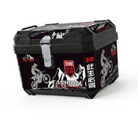 49L Universal Motorcycle Trunk Helmet Box, Abs Tail Box, Rear Luggage Case, Waterproof Tool Box with Safety Lock