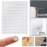 100 pieces of 8X2.4/10X2mm self-adhesive silicone shock-absorbing particles, suitable for kitchens, offices, bathrooms, bedrooms