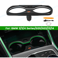 11 Colors LED Cup Holder Frame AmbientLight Car Lnterior Mouldings For BMW2020-2024 3 series/4 series i3 i4 Decorative Lights