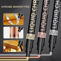 Chrome Mirror Marker Pen 0.7mm 1mm 2mm DIY Drawing Paint Pen Mirror Markers Chrome Silver Gold Marker Car Styling Art Craftwork